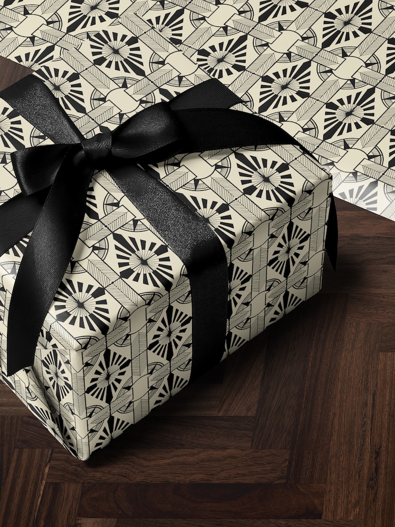 Classy Christmas Gift Wrap Paper Holiday Wrapping Paper Art Deco Decor Christmas Party Gift Idea Wedding Gift Wrap Vintage Wrapping Paper