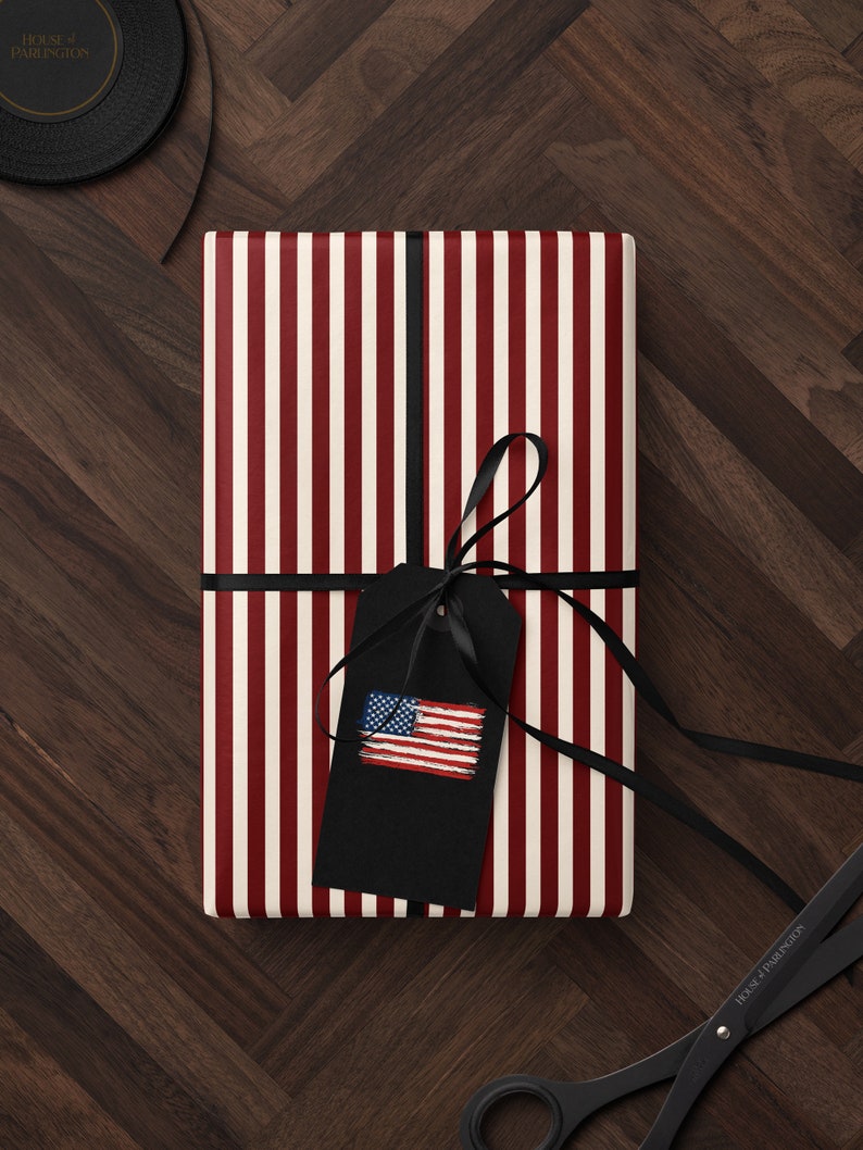 Stripe Wrapping Paper Pattern Red Gift Wrap Paper American Gift Circus Party Decoration Carnival Party Decoration Kid Birthday Party Favor