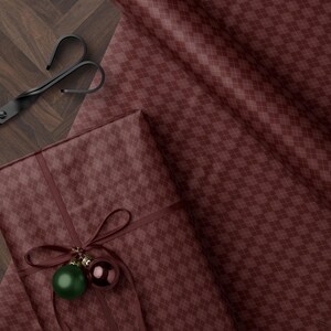 Red Diamond Gift Wrap Mom Traditional Gift Wrap Christmas Wrapping Paper Roll Classic Wrapping Paper Red Argyle Paper Elegant Gift Wrap