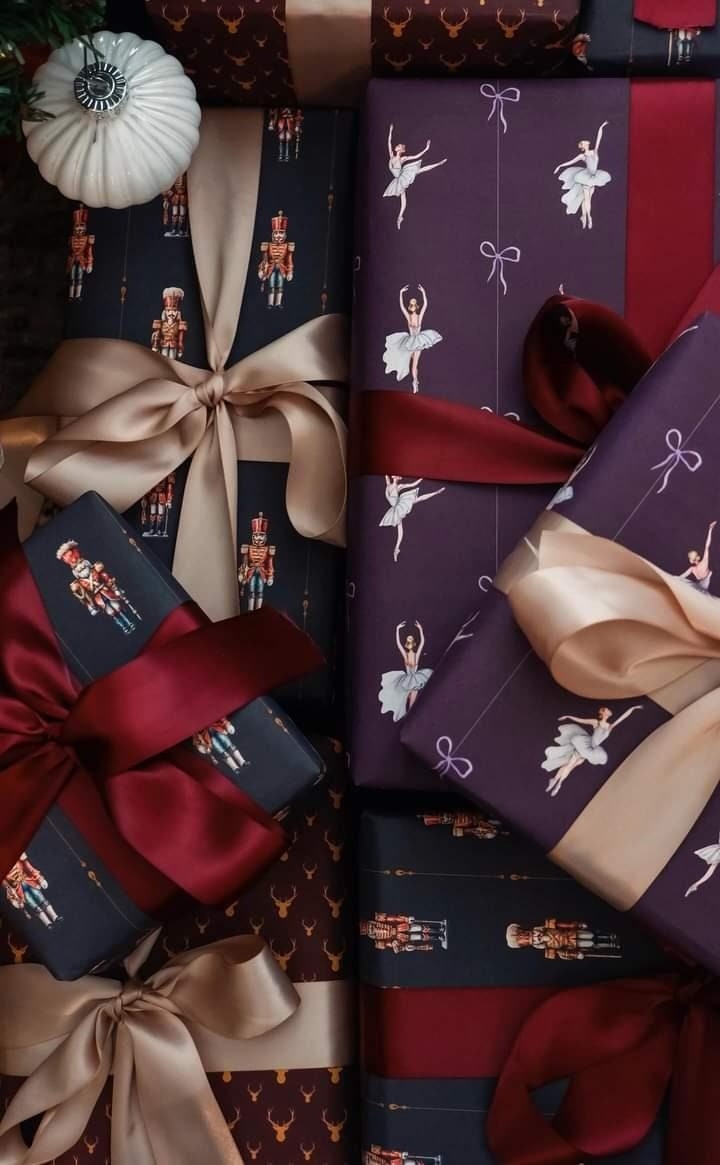Ballerina Wrapping Paper Girl Gift Wrap Nutcracker Gift Wrap Elegant Christmas Gift Wrap Ballet Wrapping Paper Christmas Gift Wrap Girl