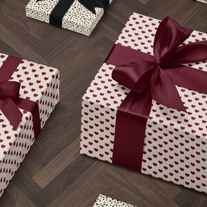 Heart Wrapping Paper Valentine Gift Wrap Love Gift Wrap Cute Gift Wrap Classic Gift Wrap Vintage Wrapping Paper for Gift for Her