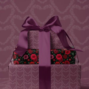 Purple Heart Wrapping Paper Heart Gift Wrap Valentine Gift Wrap Elegant Gift Wrap Love Gift Wrap Galentine Wrapping Paper Wedding Gift Wrap