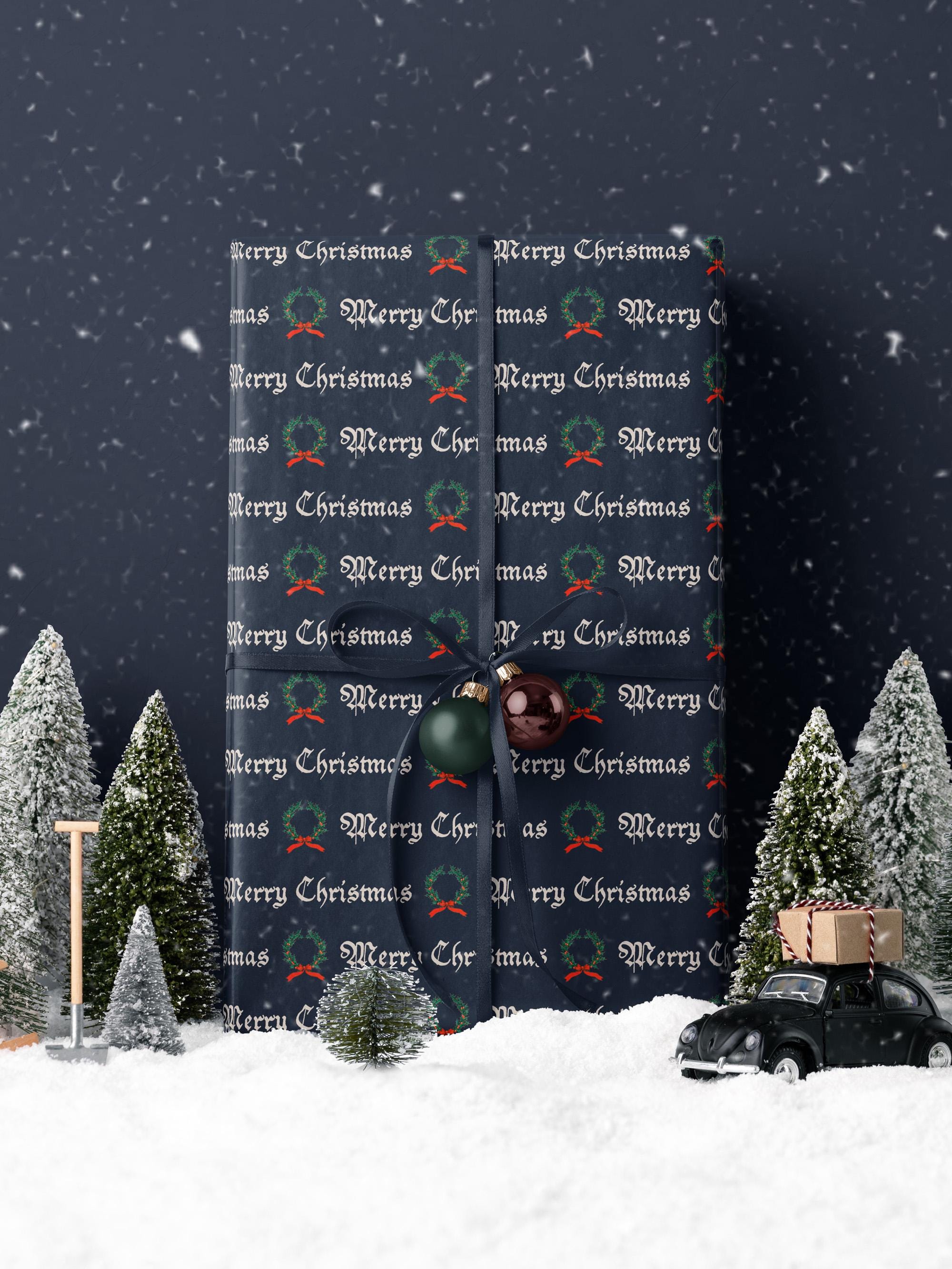 Merry Christmas Gift Wrapping Paper Roll Holiday Gift Wrap Christmas Party Gift Idea Christmas Wrapping Paper Festive Decor Christmas Paper