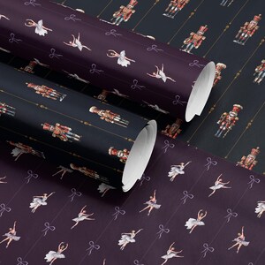 Ballerina Wrapping Paper Girl Gift Wrap Nutcracker Gift Wrap Elegant Christmas Gift Wrap Ballet Wrapping Paper Christmas Gift Wrap Girl