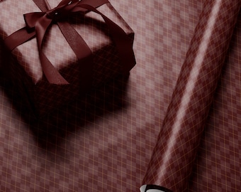 Christmas Wrapping Paper Red Gift Wrap Print Plaid Wrapping Paper Pattern Classic Wrapping Paper Traditional Gift Wrap Red Wrapping Paper