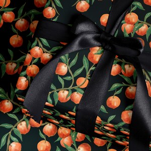 Fruit Wrapping Paper Moody Gift Wrap Orange Wrapping Paper Birthday Gift Wrap Tropical Gift Wrap Moody Wrapping Paper For Special Occasion
