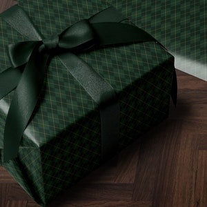 Carta da regalo verde a quadri Carta da regalo natalizia Carta da regalo per le feste Carta da regalo a rombi Carta da regalo verde a quadri per lui