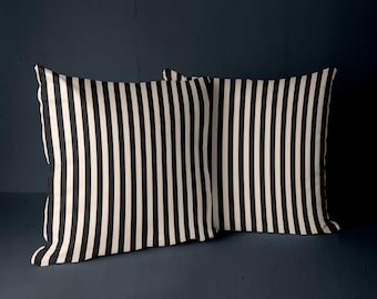 Stripe Pillowcase Set of 2 Pillow Cover Striped Pattern Modern Pillow Cover Lumbar Minimalist Living Room Decor Decorative Accent Pillow