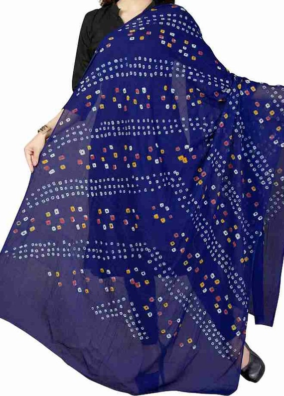 Rajasthani Cotton Solid Color Bandhani Dupatta Scarve/ Cotton Bandhani  Bandhej Dupatta/ Tie Dye Scarve /Boho Bandhani Stole /Wedding Dupatta