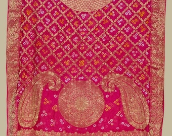 Banarasi Bandhej Gharchola Silk Dupatta