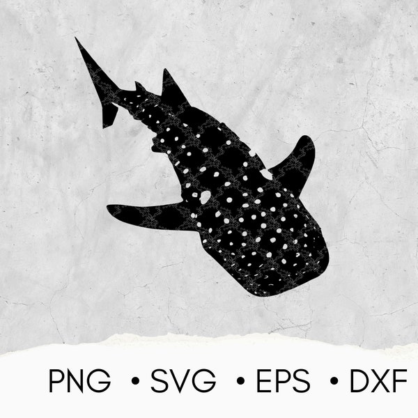 Whale shark | SVG - PNG - DXF - eps | Silhouette | ClipArt | Animal T-shirt Designs | Svg files for circuit | whale shark silhouette