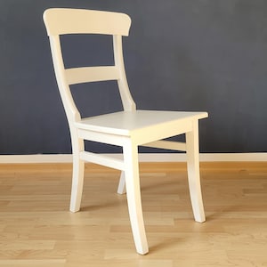 Chair Chairs Solid Wood Wood Biedermeier - Style Shabby Country House white