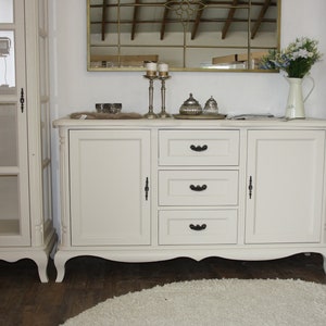 Chippendale style chest of drawers sideboard cabinet with 3 drawers and 2 doors 158 cm wide country house style image 10