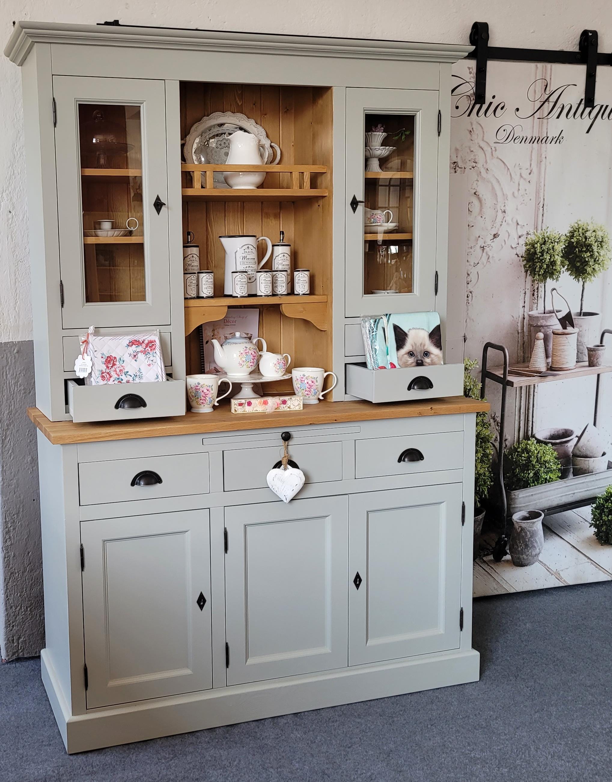 Crédence Victorienne - Vitrine Buffet Antique 1860 - Antiquites Canonbury
