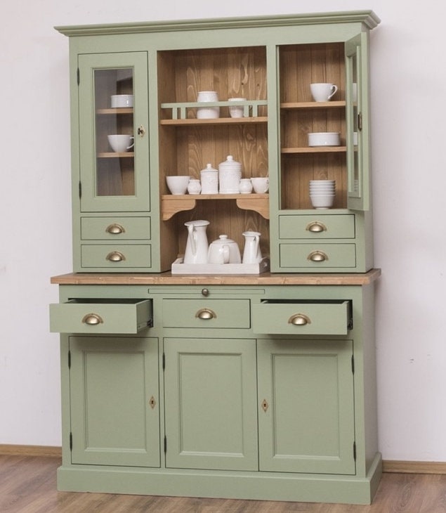 Antique green buffet