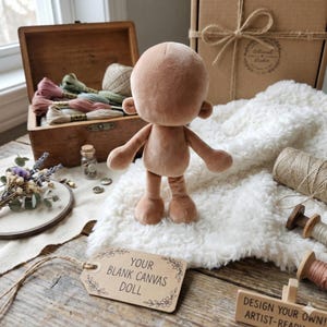 Corpo di bambola in cotone bianco, base morbida per peluche per artisti