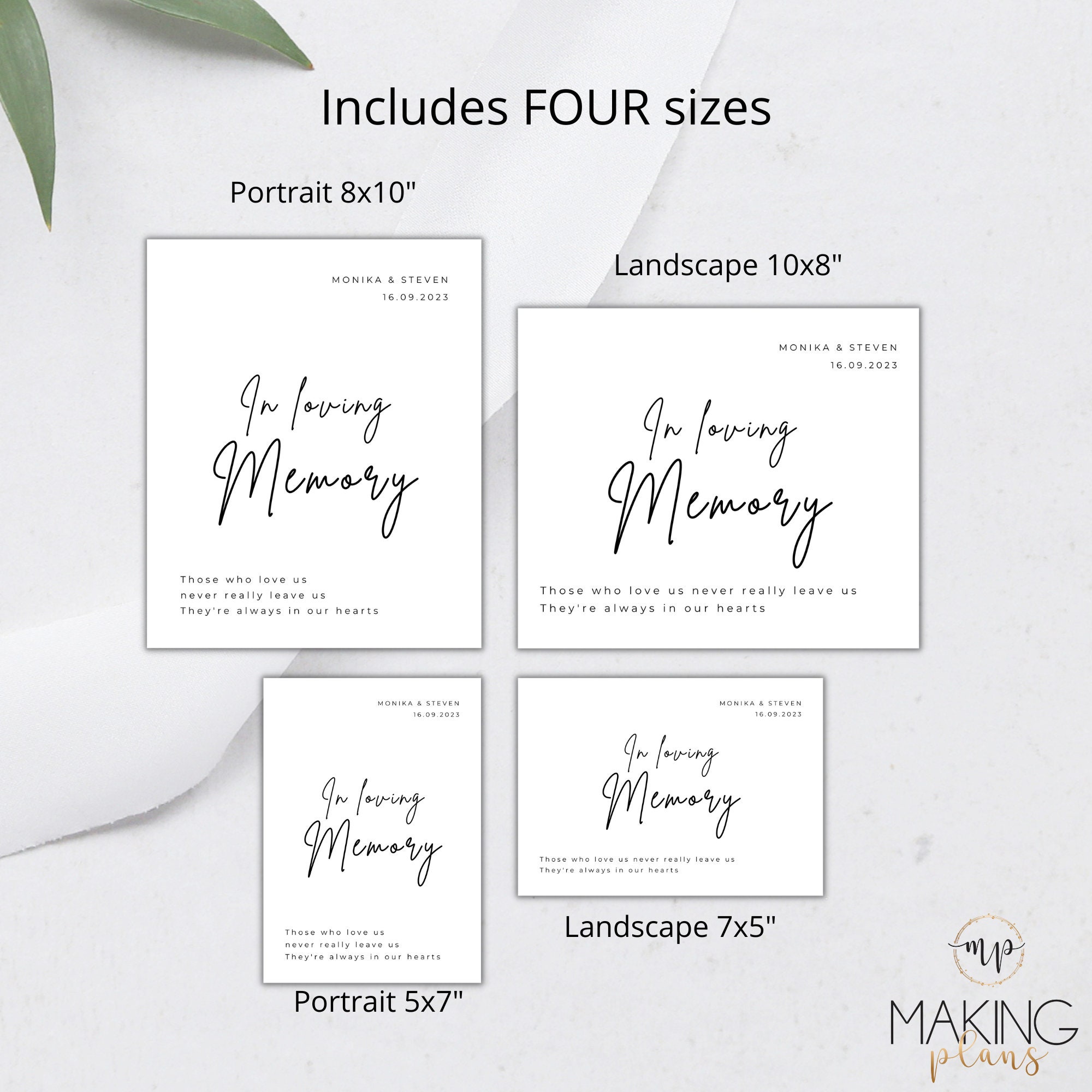 In Loving Memory Sign in Memory Sign for Funeral in Memory Etsy Australia