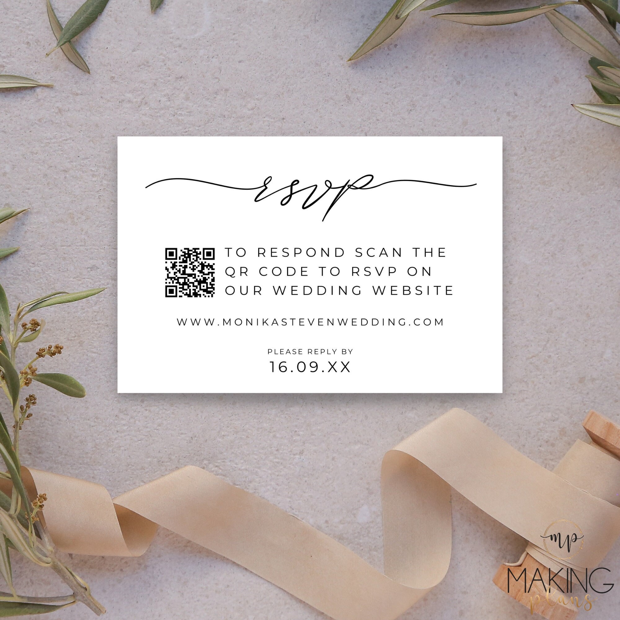 How To Respond To Rsvp QR Code Rsvp, QR Code Reply Card, Respond to Wedding Invite, Response ...