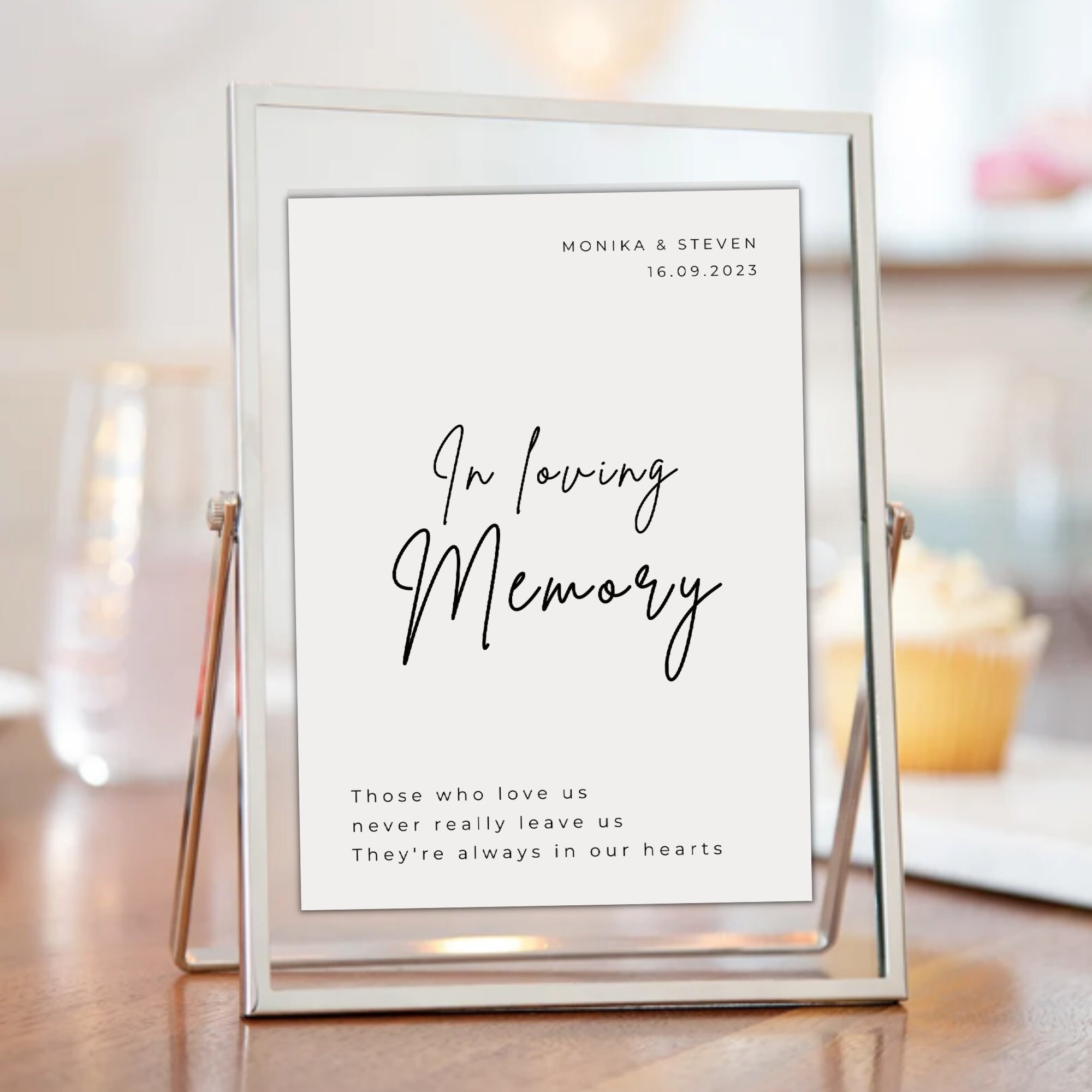 In Loving Memory Sign in Memory Sign for Funeral in Memory Etsy Australia