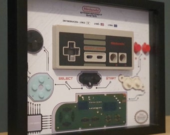 Originele NES Controller Teardown Framed!
