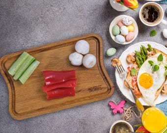 Iroko Wood Serving and Cutting Board