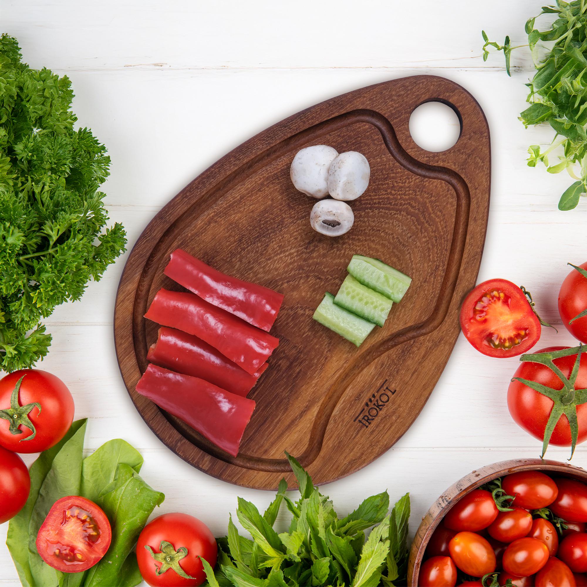 Iroko Wood Cutting and Serving Board