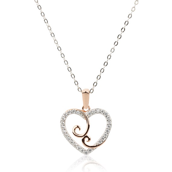 Italle Premium, Zirconias, Sterling Silver, Love Heart
