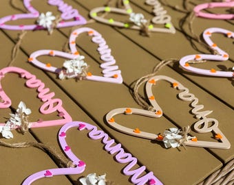 Herzloop | 3D Druck | moderne Deko | Muttertag | Geschenkidee | Trockenblumen | beste Oma | Neonfarben | bunt