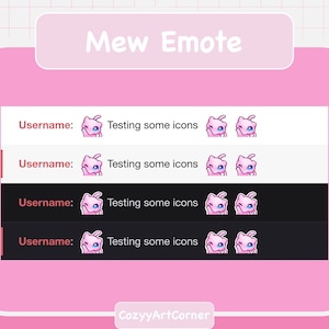 Mew Twitch Emote - Etsy