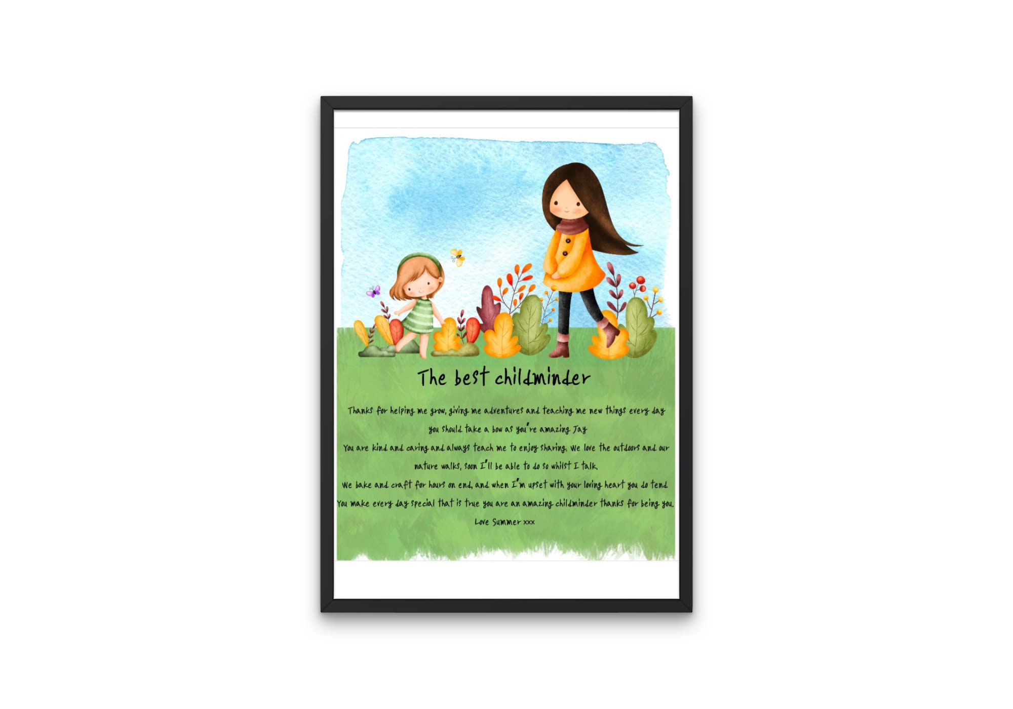 Personalised Jigsaw Puzzle Plaque Thank You Gift for Teacher Childminder  Teaching Assistant Adoption by Little Jenny Wren 