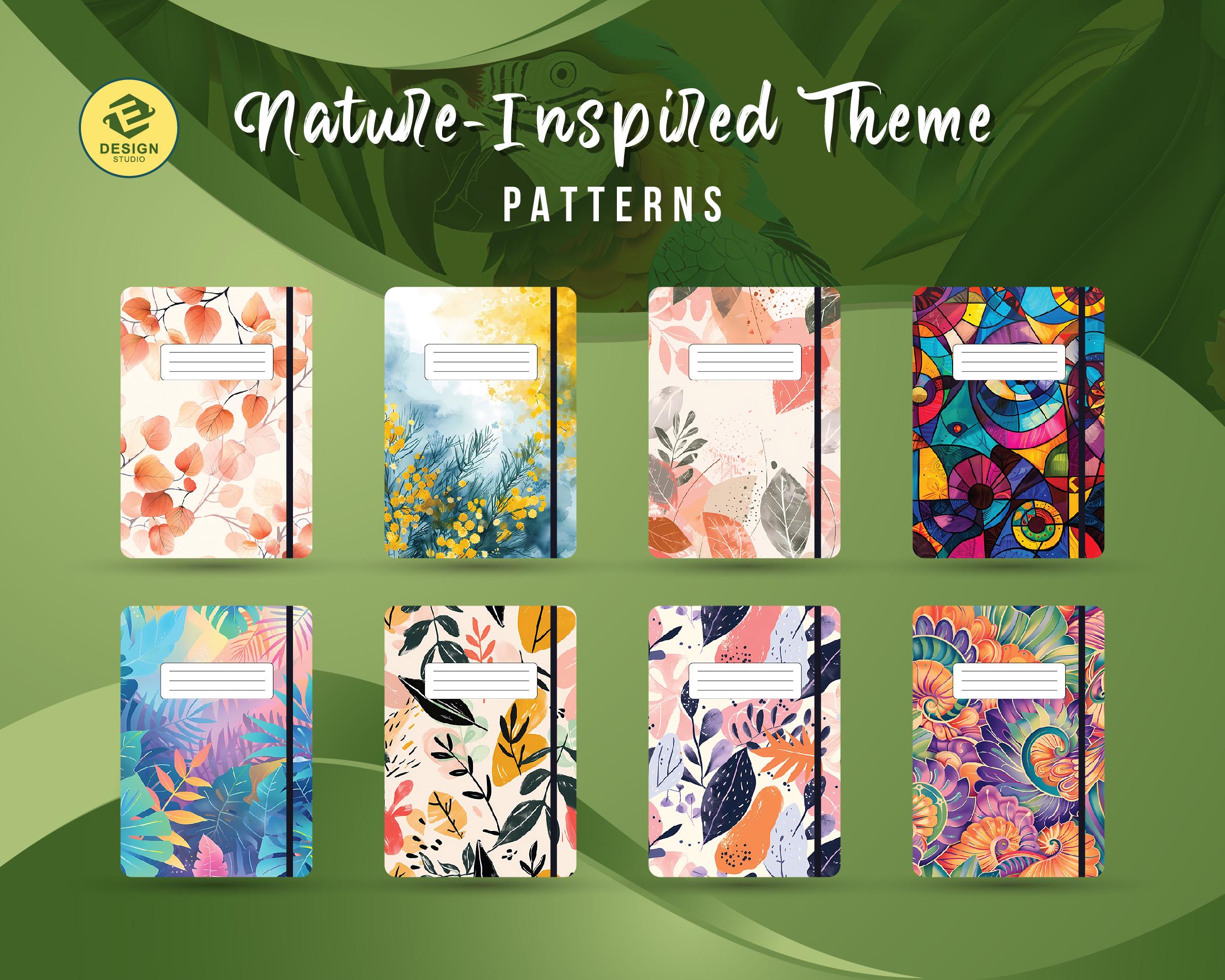 30 Nature Inspired Goodnotes Covers, Digital Notebook Cover, Patterns Notebook Cover, Notability ...