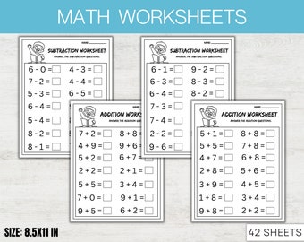 42 math worksheets sheets, Addition Worksheets, Preschool, Kindergarten Worksheet, Addition, Preschool Worksheets, Beginning Math, Counting