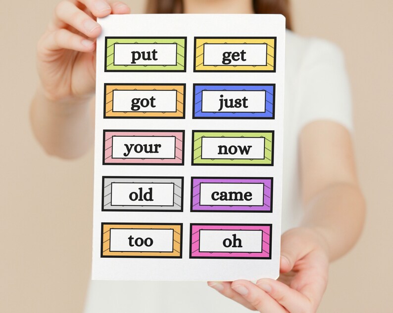 Sight Words Flashcards Printable, Kindergarten to 3rd Grade Sight Words