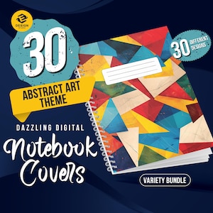 30 Abstract art Goodnotes Covers, digital notebook cover, patterns notebook cover, notability cover, digital planner cover, PNG Cover