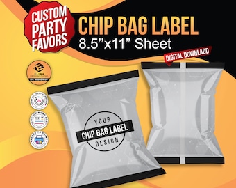 Custom Chip bag template, Custom Party Favors, Custom Party Labels, Custom Party Bundle Set, Water Bottle, Capri Sun, Hershey's, Pringles