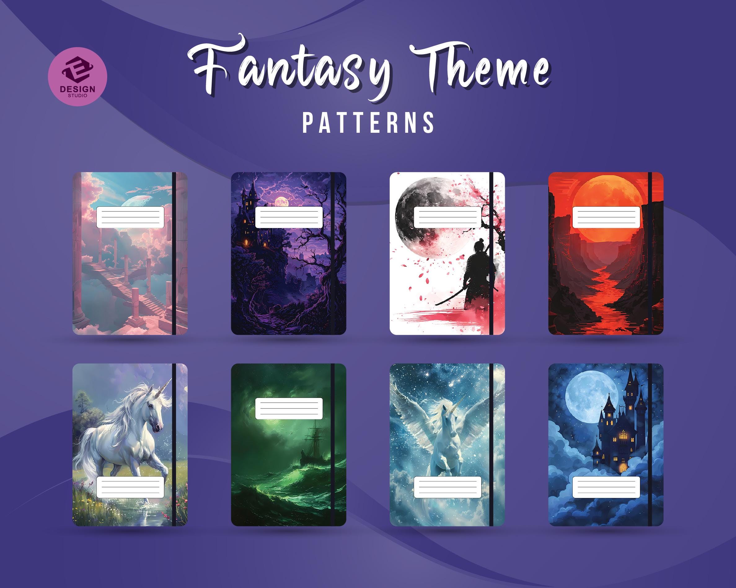 30 Fantasy Goodnotes Covers, Digital Notebook Cover, Patterns Notebook ...
