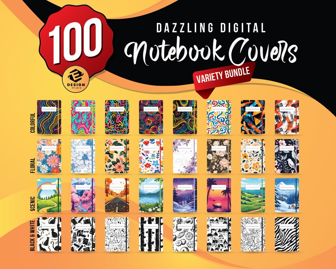 100 Goodnotes Covers, Digital Notebook Cover, Patterns Notebook Cover ...