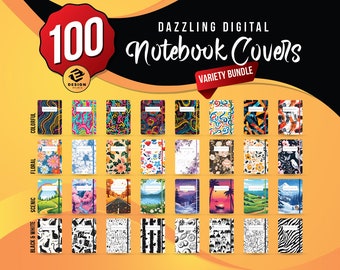 100 Goodnotes Covers, digital notebook cover, patterns notebook cover, notability cover, digital planner cover, colorful notebook cover