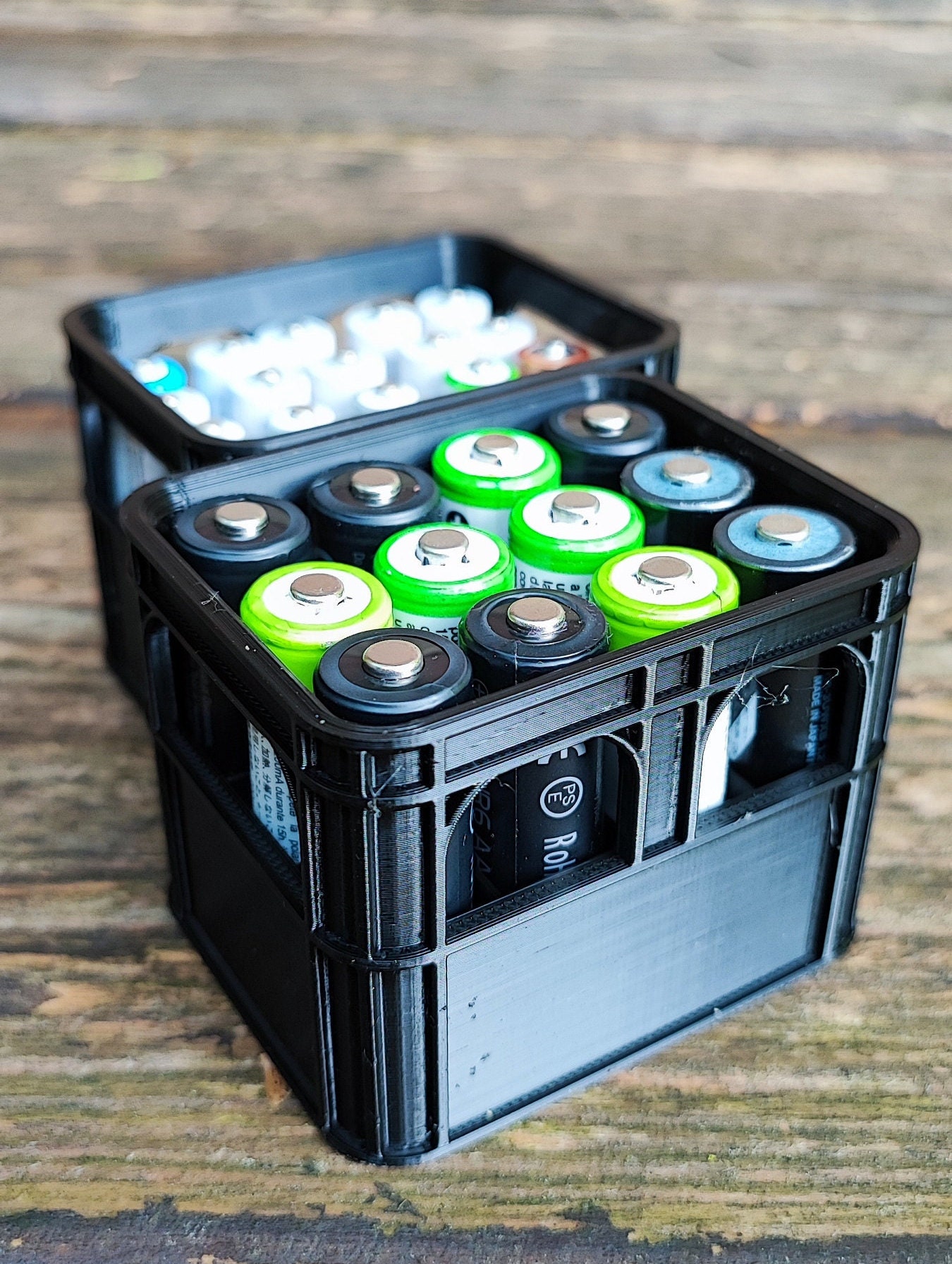 Bierkiste Batterie Box AAA Microzellen Stapelbar 3D Druckdatei digital .stl  - .de