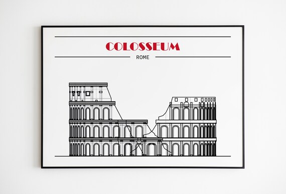 Colosseum Printable Instant Download Landmark Printable - Etsy