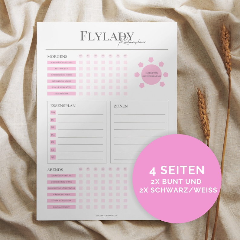 Flylady Routine Planner in Pink | Instructions & Templates for ...