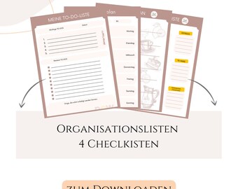 Organizing checklists digital set | Project order | Everyday life, set