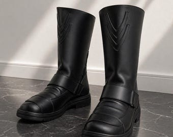 Darth Vader Cosplay Boots – Sci-Fi Villain Costume Footwear, Dark Lord Inspired Shoes