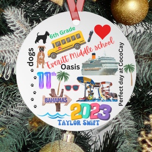 Custom Design Christmas Kids Ornament, Personalized Ceramic Ornament, Personalized Text and Design Your Design Ornament, Keepsake Gift, Kids