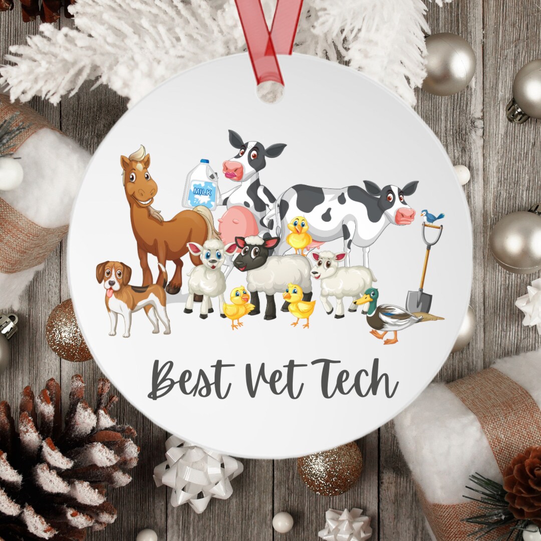 Best Vet Tech Christmas Ornament, Animal Lover Gift, Thank You Gifts, Appreciation Gift, Best