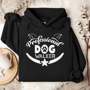 Professional Dog Walker Sweatshirt Dog Walking Gifts Dog Lover Gift Shirt for Dog Owner Dog Mom Pet Lover Shirt Animal Lover Dog Walking Tee