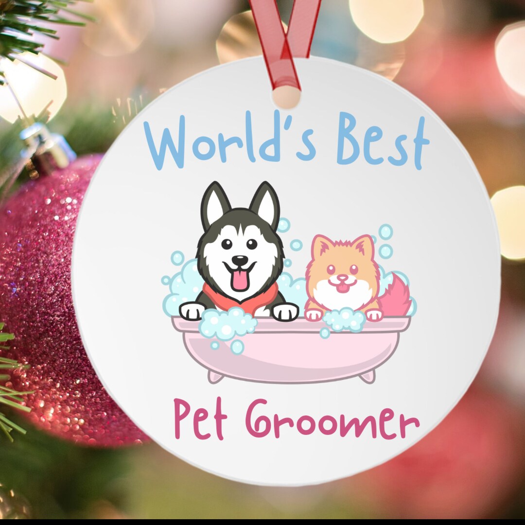 Pet Groomers Personalized Gift Ornament, Dog Lovers Gift, Holiday