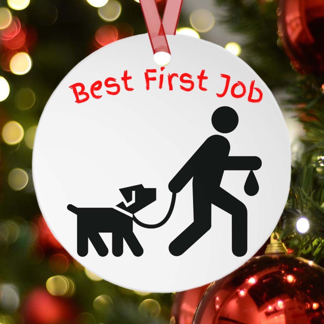 Custom Christmas Dog Walker Ornament, Pooper Scooper Gifts, Personalized Ornament, Dog Lover