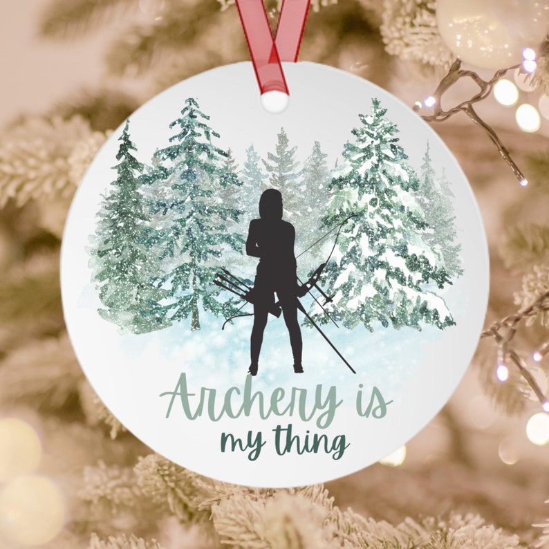 Christmas Ornament, Archery Gift, Bow Hunting Gift, Hunter Ornament