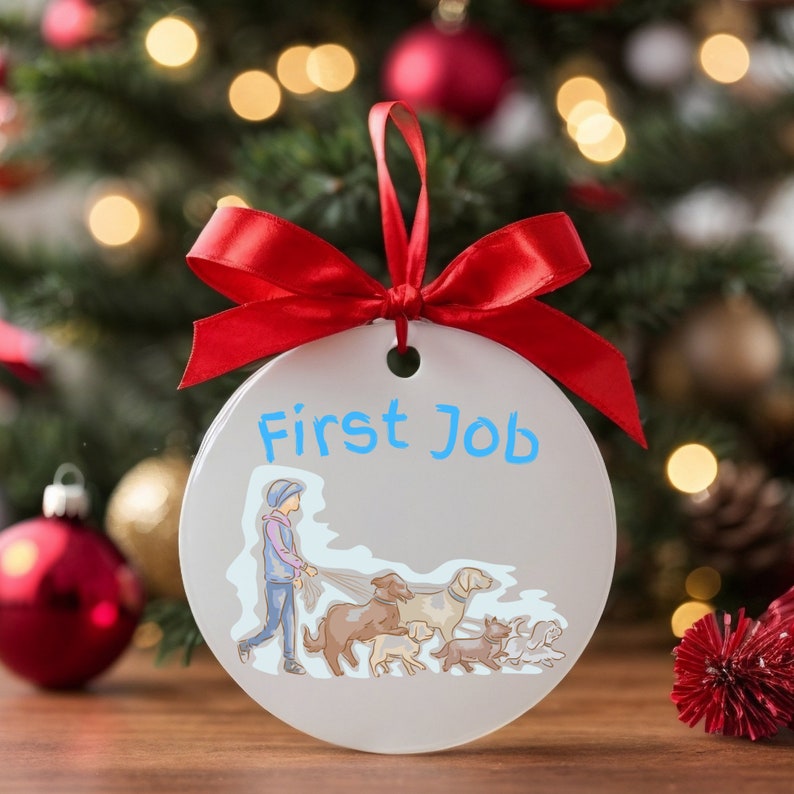Custom Christmas World's Best Dog Walker Ornament Etsy UK